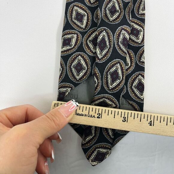 Robert Talbott mens tie diamond Print Silk - Picture 4 of 8